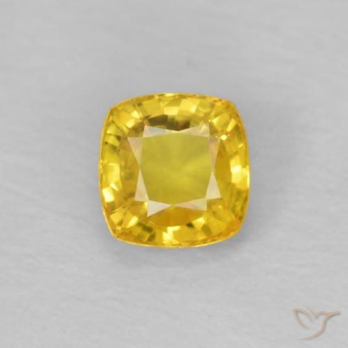 0.49ct 天然 蜜黄色 蓝宝石, 软垫, VS