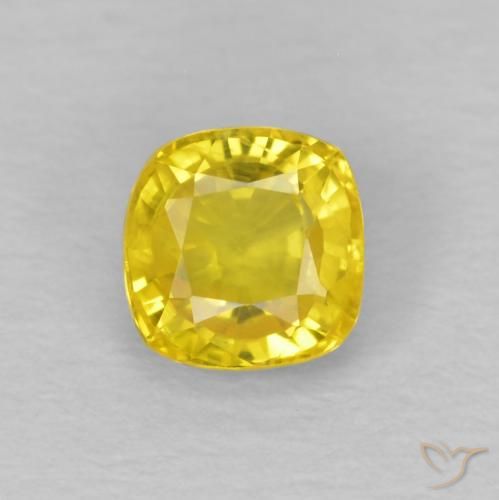 0.56ct 天然 淡蜜黄色 蓝宝石, 软垫, VS