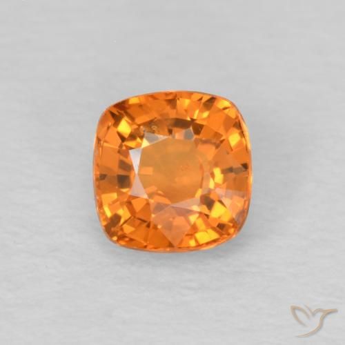 0.48ct 天然 亮橙色 蓝宝石, 软垫, VS