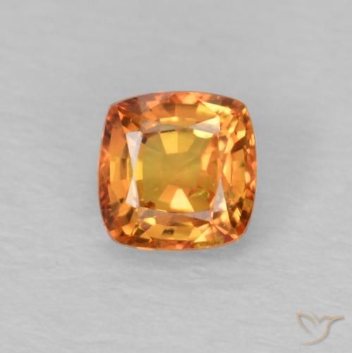 0.49ct 天然 橙棕色 蓝宝石, 软垫, VS
