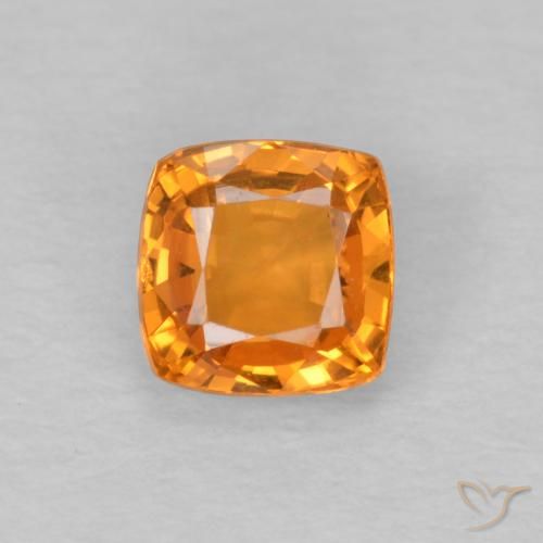 0.62ct 天然 亮橙色 蓝宝石, 软垫, VS