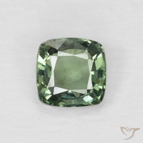 0.57ct 天然 Medium Light Green 蓝宝石, 软垫, VS