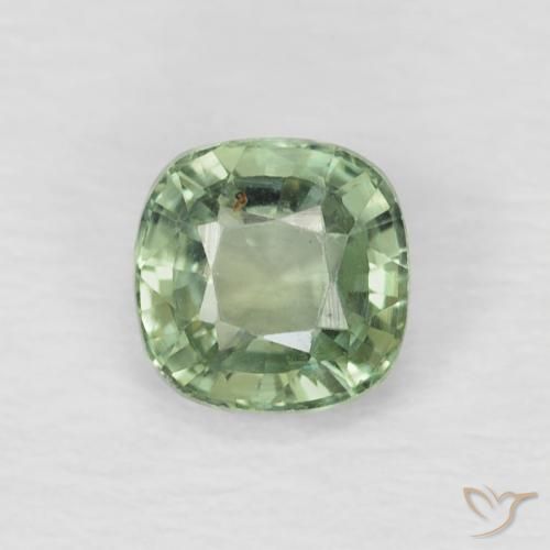 0.60ct 天然 浅森林绿 蓝宝石, 软垫, VS