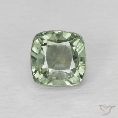 0.73ct 天然 Medium Light-Green 蓝宝石, 软垫, VS
