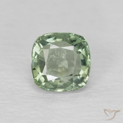 0.65ct 天然 浅绿色 蓝宝石, 软垫, VS