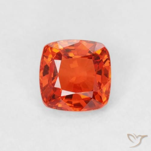 0.56ct 天然 红橙色 蓝宝石, 软垫, VVS-VS