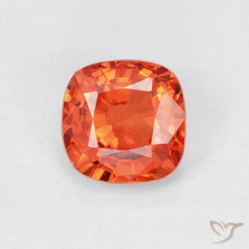 0.58ct 天然 红橙色 蓝宝石, 软垫, VS