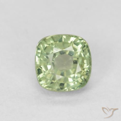 0.55ct 天然 非常浅的鼠尾草绿色 蓝宝石, 软垫, VVS