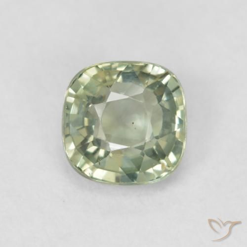 0.58ct 天然 浅鼠尾草绿色 蓝宝石, 软垫, VVS-VS