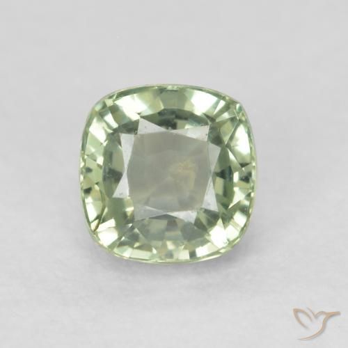 0.69ct 天然 非常浅的鼠尾草绿色 蓝宝石, 软垫, VVS-VS