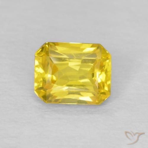 0.56ct 天然 托斯卡纳黄 蓝宝石, 祖母绿式切割, VVS
