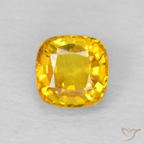 0.57ct 天然 亮金 蓝宝石, 软垫, VVS
