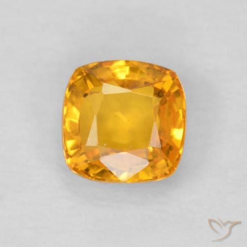 0.56ct 天然 中橙 蓝宝石, 软垫, VVS