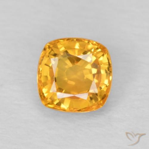 0.57ct 天然 橙金 蓝宝石, 软垫, VVS