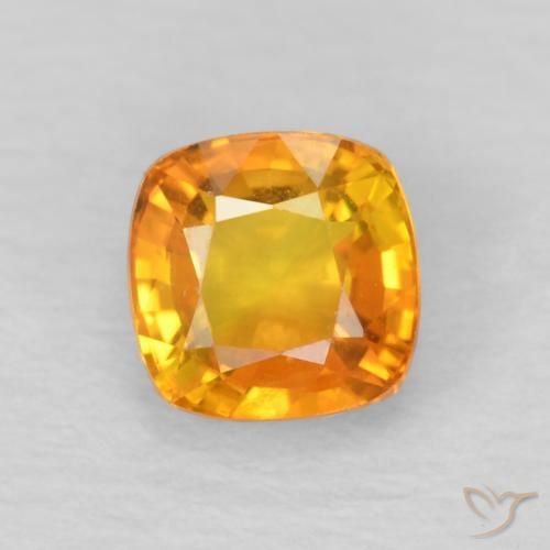 0.69ct 天然 中橙 蓝宝石, 软垫, VVS