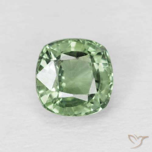 0.74ct 天然 浅森林绿 蓝宝石, 软垫, VVS-VS