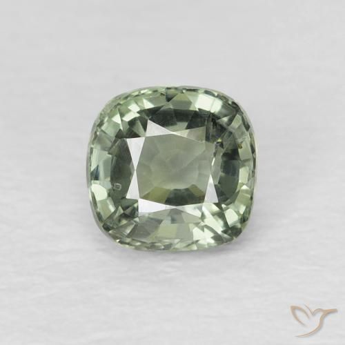0.64ct 天然 Medium Light-Green 蓝宝石, 软垫, VVS-VS