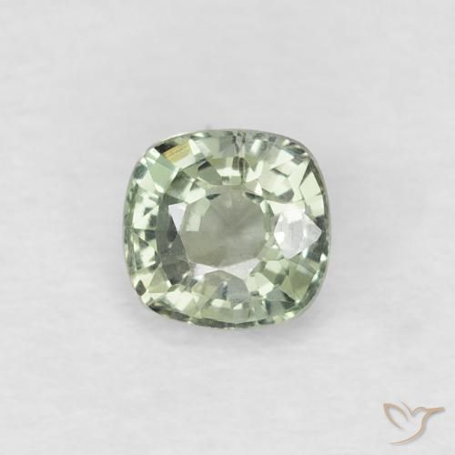 0.44ct 天然 黄绿色 蓝宝石, 软垫, VVS-VS