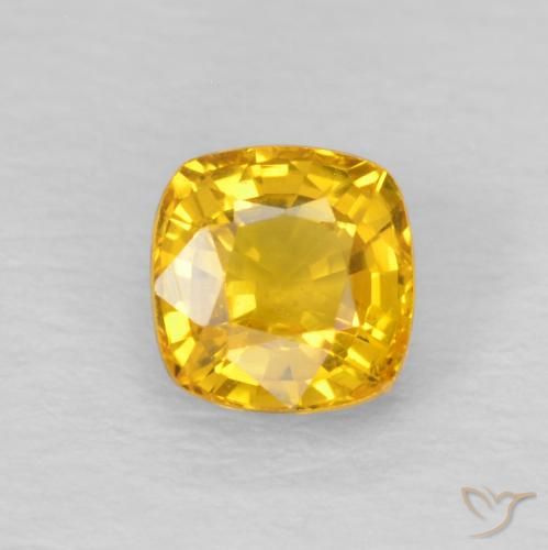 0.66ct 天然 金橙 蓝宝石, 软垫, VS