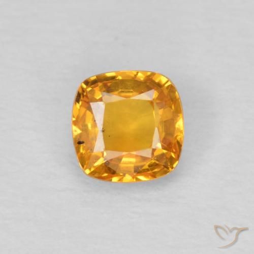 0.41ct 天然 橙金 蓝宝石, 软垫, VS