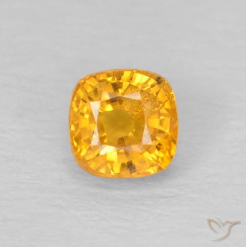 0.54ct 天然 中橙 蓝宝石, 软垫, VS