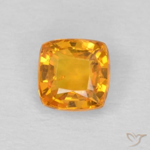 0.60ct 天然 橙金 蓝宝石, 软垫, VS