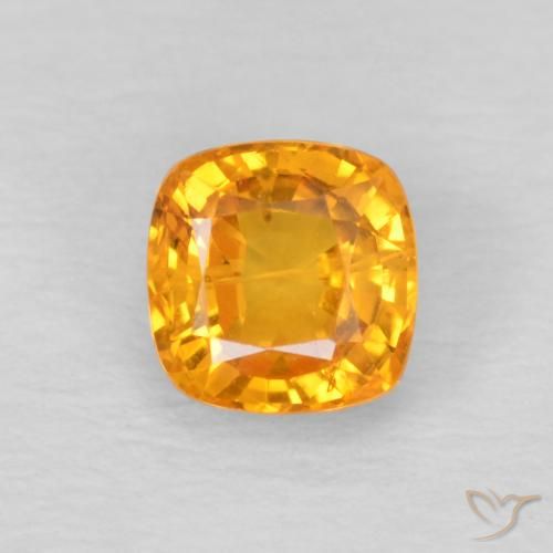 0.62ct 天然 橙金 蓝宝石, 软垫, VS