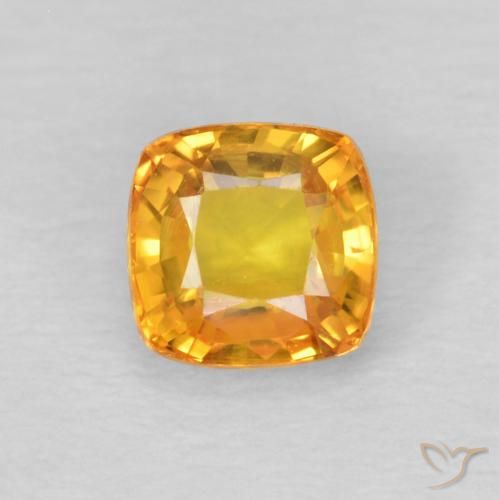 0.68ct 天然 橙金 蓝宝石, 软垫, VS