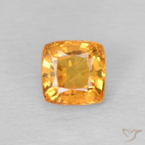 0.56ct 天然 蜜橙色 蓝宝石, 软垫, VS