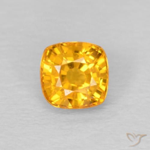 0.53ct 天然 橙金 蓝宝石, 软垫, VS