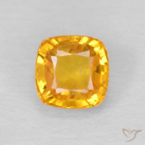0.77ct 天然 中橙 蓝宝石, 软垫, VS