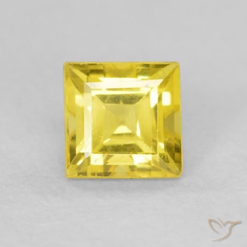 0.57ct 天然 蜜黄色 蓝宝石, 正方形, VVS-VS