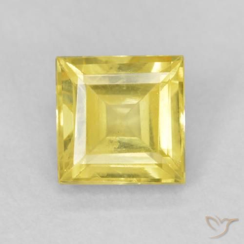 0.64ct 天然 Medium Light-Yellow 蓝宝石, 正方形, VS