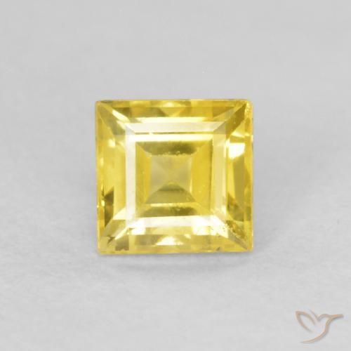 0.52ct 天然 中黄色 蓝宝石, 正方形, VS