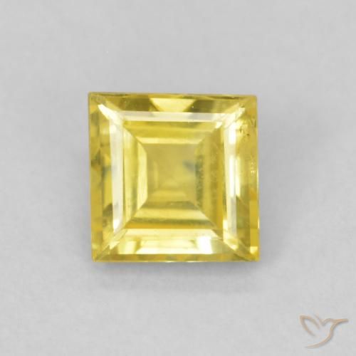 0.48ct 天然 淡蜜黄色 蓝宝石, 正方形, VS