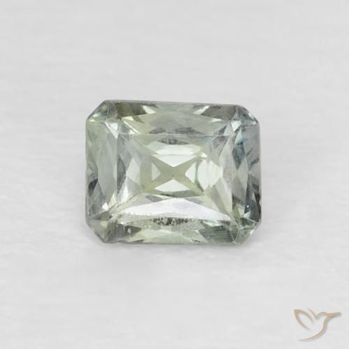 0.55ct 天然 灰绿色 蓝宝石, 祖母绿式切割, VS