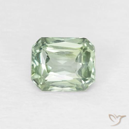 0.52ct 天然 浅绿色 蓝宝石, 祖母绿式切割, VVS