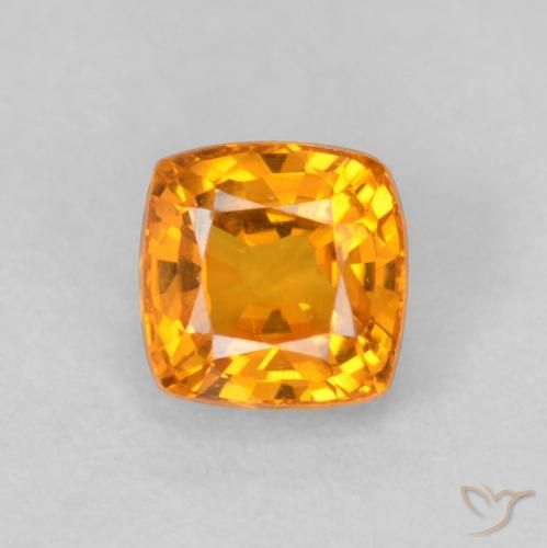 0.56ct 天然 亮橙色 蓝宝石, 软垫, VVS-VS