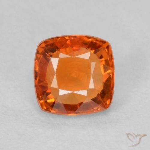 0.55ct 天然 火橙 蓝宝石, 软垫, VVS-VS