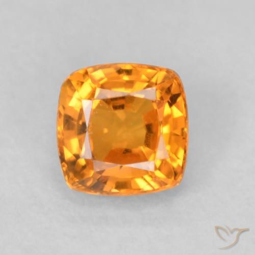 0.55ct 天然 亮橙色 蓝宝石, 软垫, VVS-VS