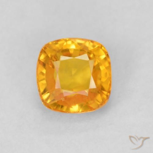 0.68ct 天然 中橙 蓝宝石, 软垫, VVS