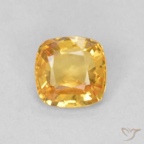 0.54ct 天然 橙金 蓝宝石, 软垫, VVS