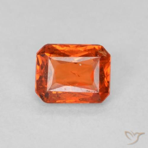0.47ct 天然琥珀橙蓝宝石, 八边形, SI