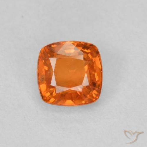 0.49ct 天然 琥珀橙 蓝宝石, 软垫, VS