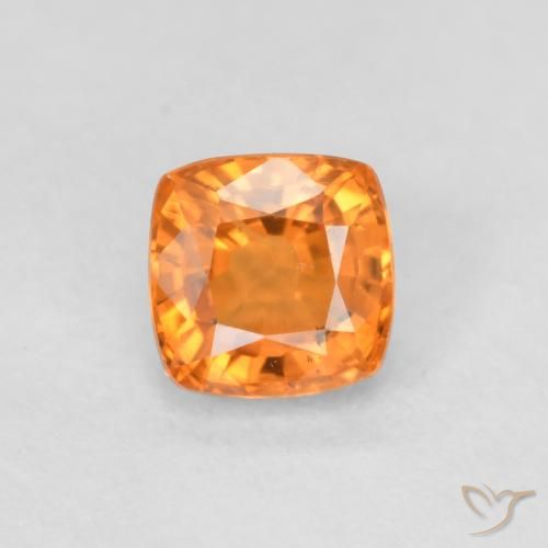 0.53ct 天然 琥珀橙 蓝宝石, 软垫, VS