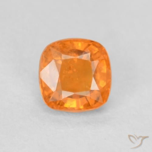 0.55ct 天然 亮橙色 蓝宝石, 软垫, VS
