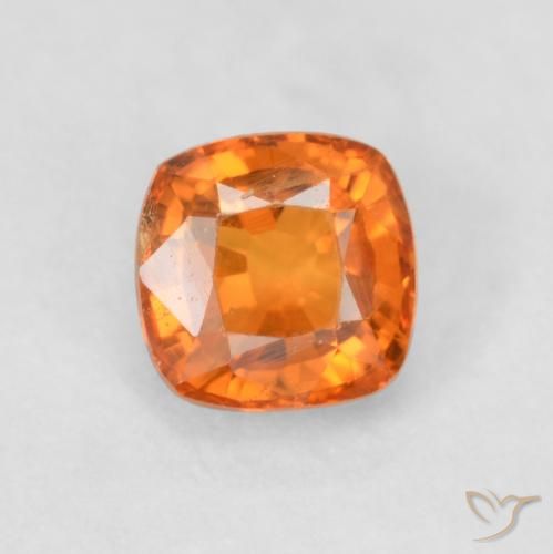 0.67ct 天然 火橙 蓝宝石, 软垫, VS