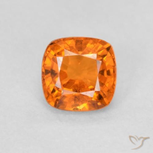 0.65ct 天然 中橙 蓝宝石, 软垫, VS