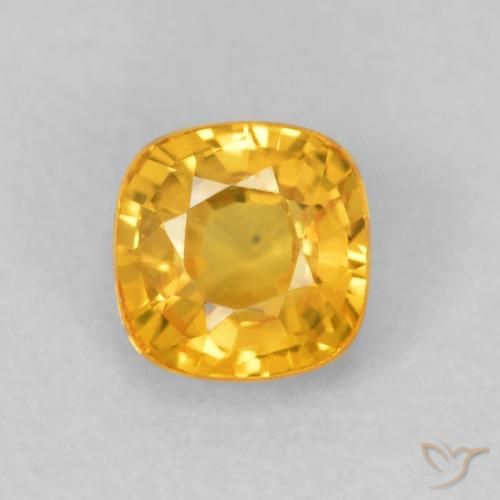 0.56ct 天然 金橙色 蓝宝石, 软垫, VVS-VS