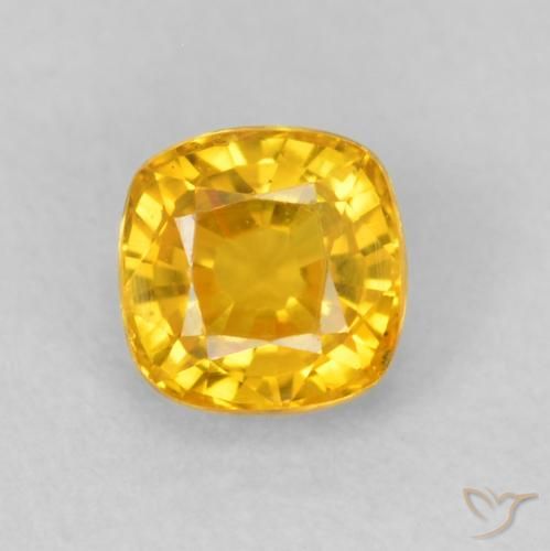 0.60ct 天然 金橙 蓝宝石, 软垫, VVS-VS